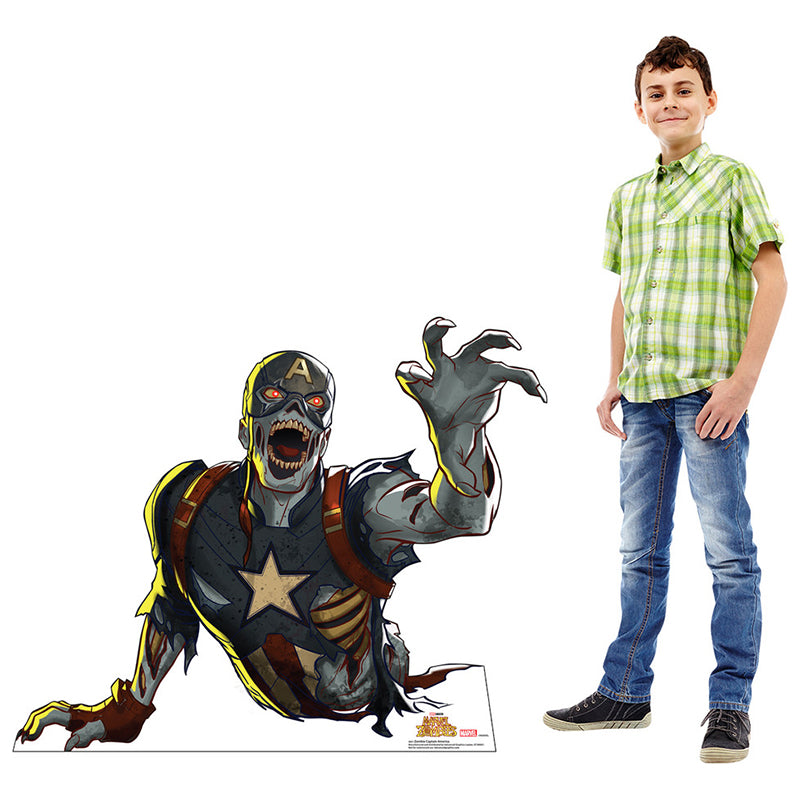 ZOMBIE CAPTAIN AMERICA "Marvel Zombies" Cardboard Cutout Standup / Standee