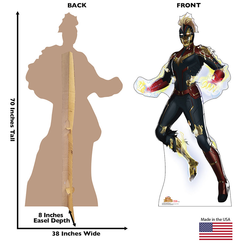 ZOMBIE CAPTAIN MARVEL "Marvel Zombies" Cardboard Cutout Standup / Standee