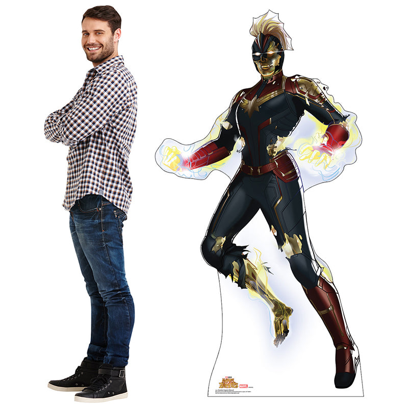 ZOMBIE CAPTAIN MARVEL "Marvel Zombies" Cardboard Cutout Standup / Standee