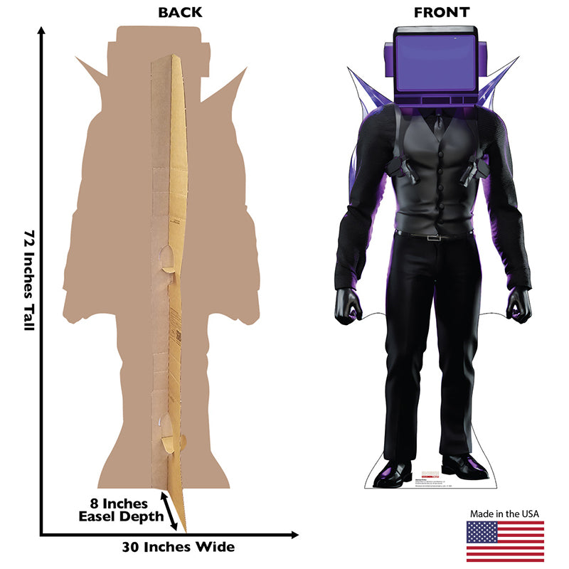 DARK TV MAN "Skibidi Toilet" Cardboard Cutout Standup / Standee