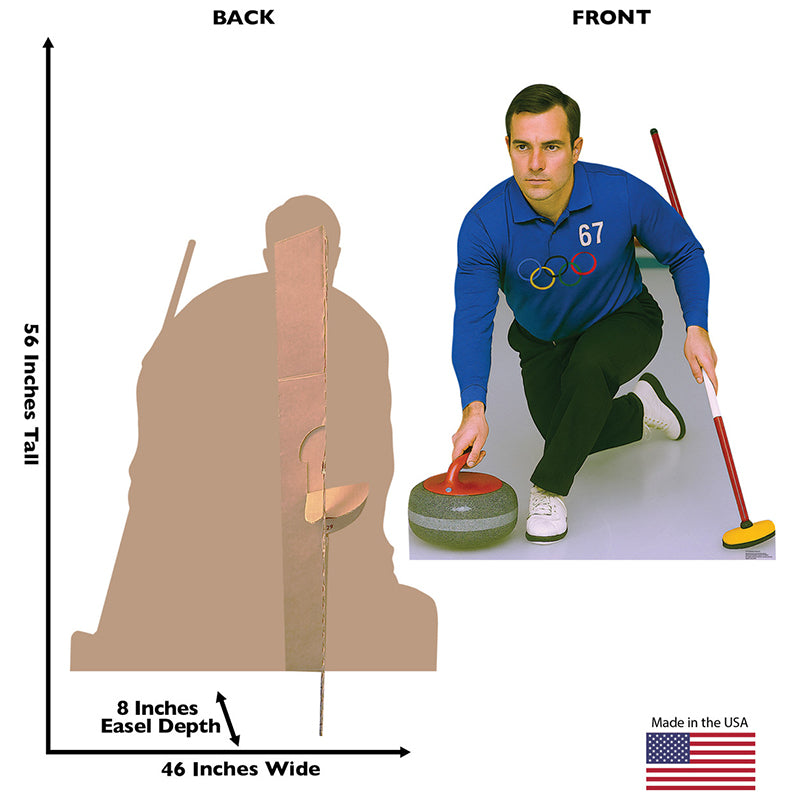 CURLER Olympic Athlete Cardboard Cutout Standup / Standee