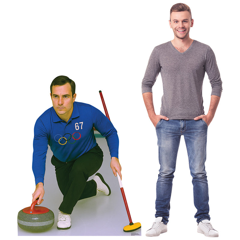 CURLER Olympic Athlete Cardboard Cutout Standup / Standee