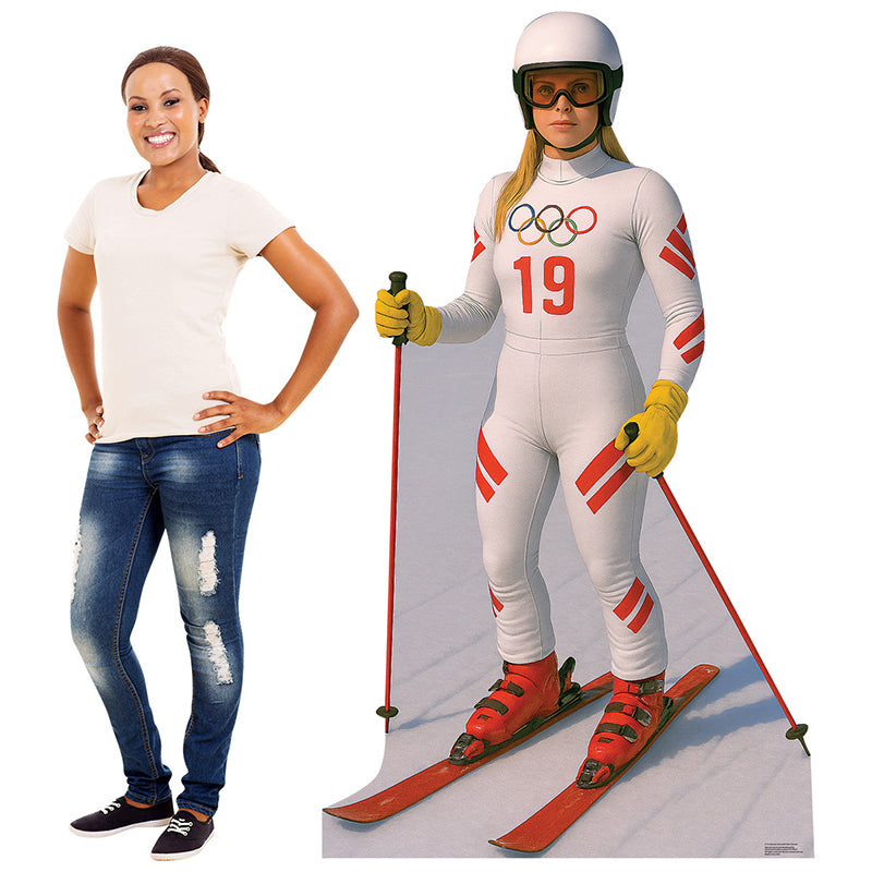 DOWNHILL SKIER Olympic Athlete Cardboard Cutout Standup / Standee