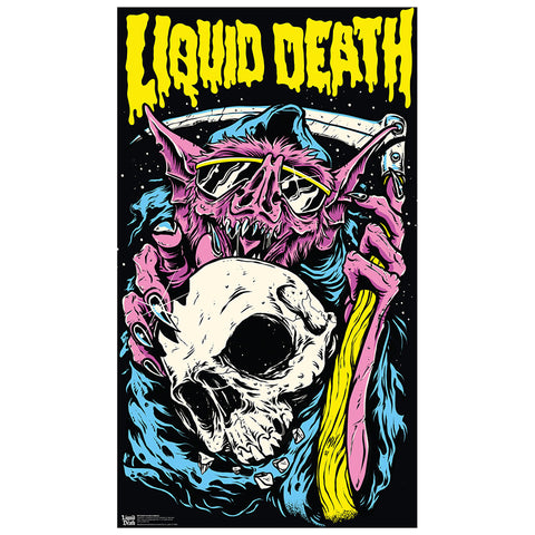 DEATH FROM ABOVE Liquid Death Cardboard Cutout Standup / Standee