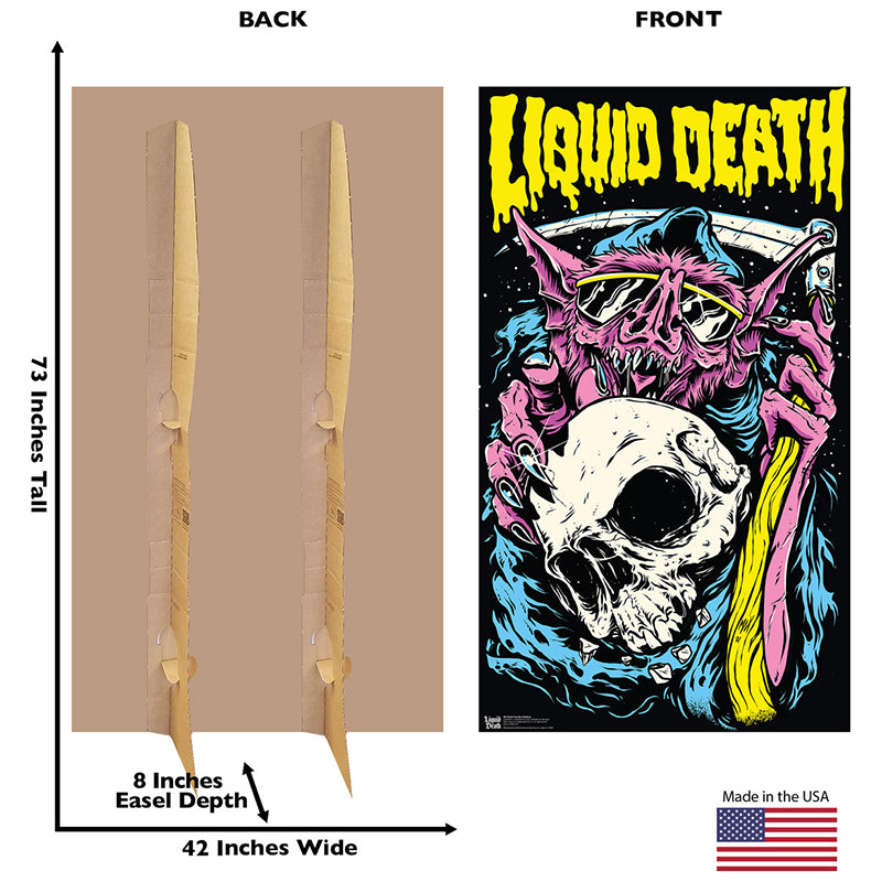 DEATH FROM ABOVE Liquid Death Cardboard Cutout Standup / Standee