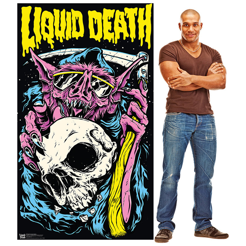 DEATH FROM ABOVE Liquid Death Cardboard Cutout Standup / Standee