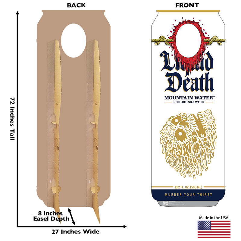 ENERGY DRINK STAND-IN Liquid Death Cardboard Cutout Standup / Standee