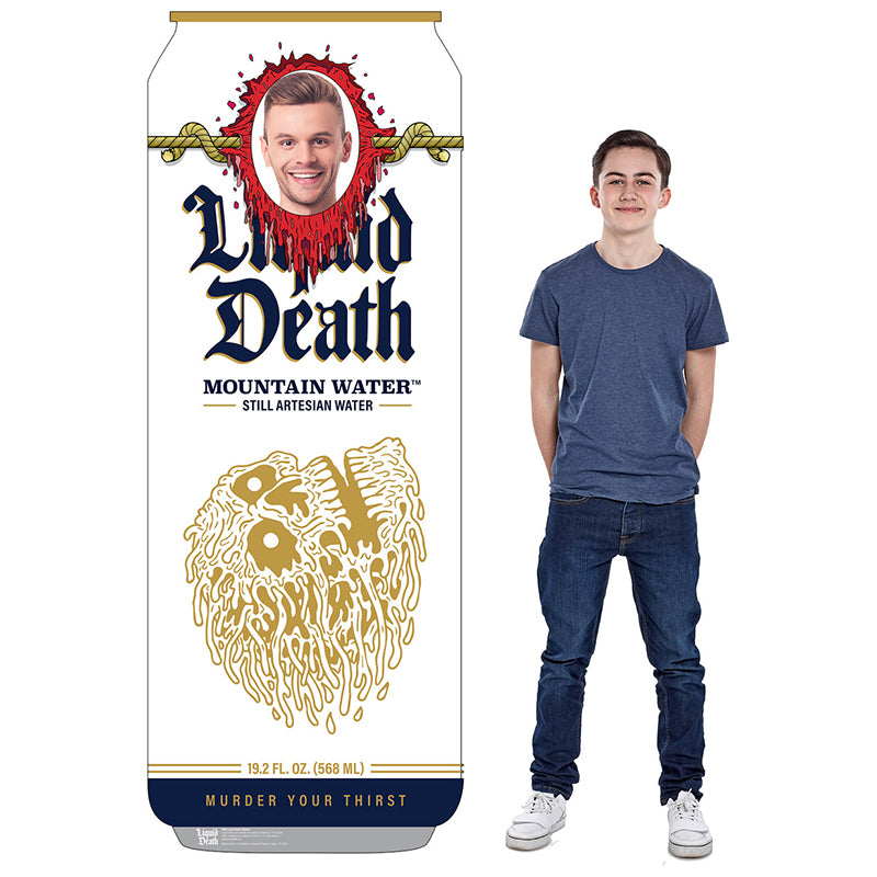 ENERGY DRINK STAND-IN Liquid Death Cardboard Cutout Standup / Standee