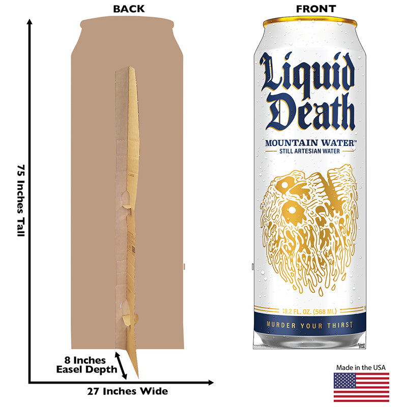 MOUNTAIN WATER Liquid Death Cardboard Cutout Standup / Standee