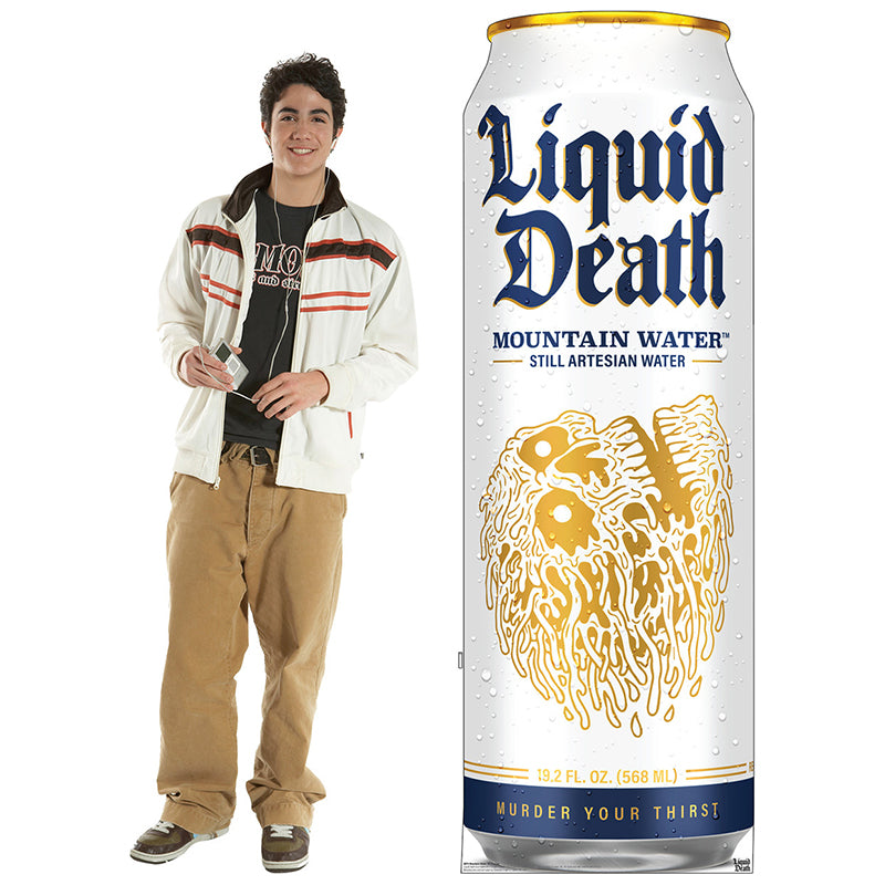 MOUNTAIN WATER Liquid Death Cardboard Cutout Standup / Standee