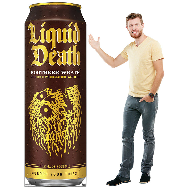 ROOTBEER WRATH Liquid Death Cardboard Cutout Standup / Standee