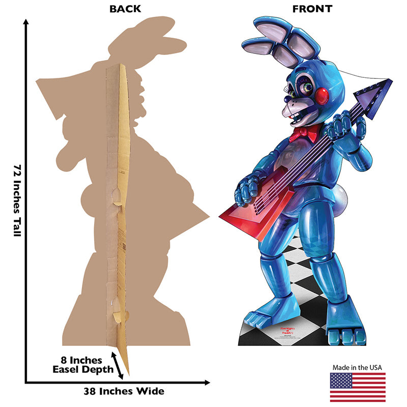 TOY BONNIE "Five Nights At Freddy's" Cardboard Cutout Standup / Standee