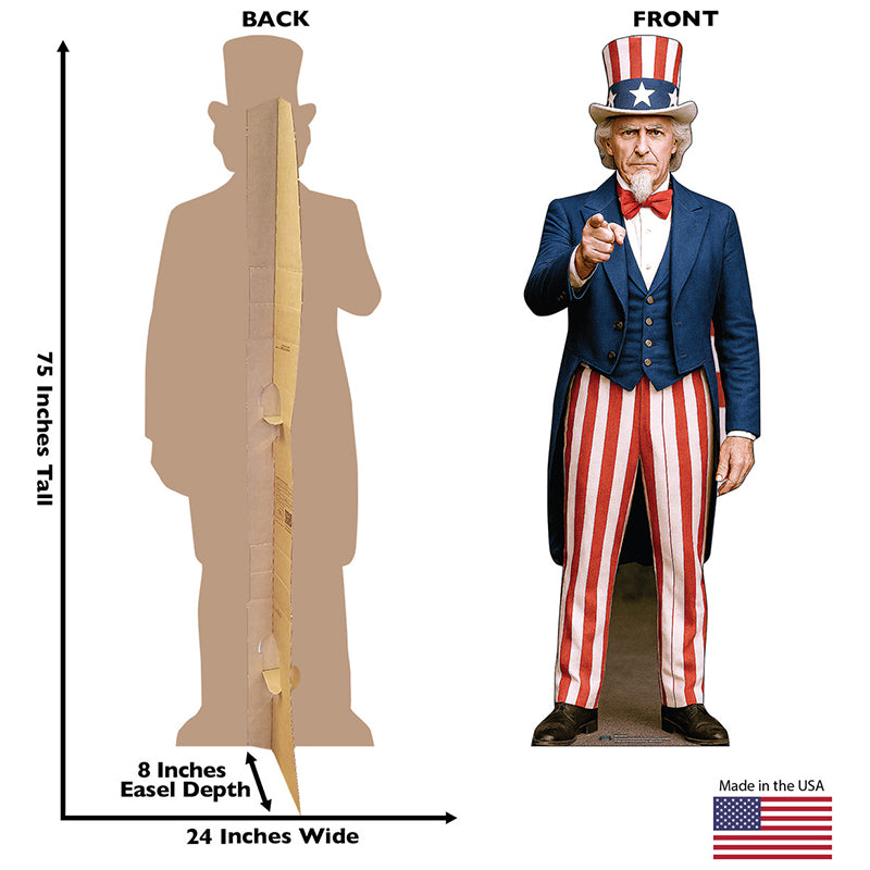 UNCLE SAM Cardboard Cutout Standup / Standee