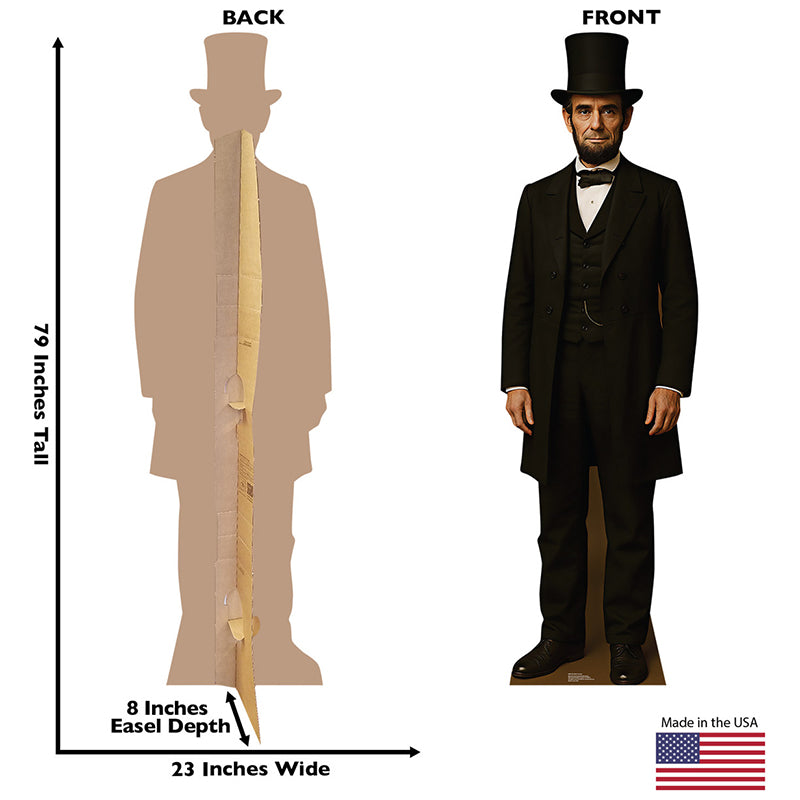 PRESIDENT ABRAHAM LINCOLN Cardboard Cutout Standup / Standee