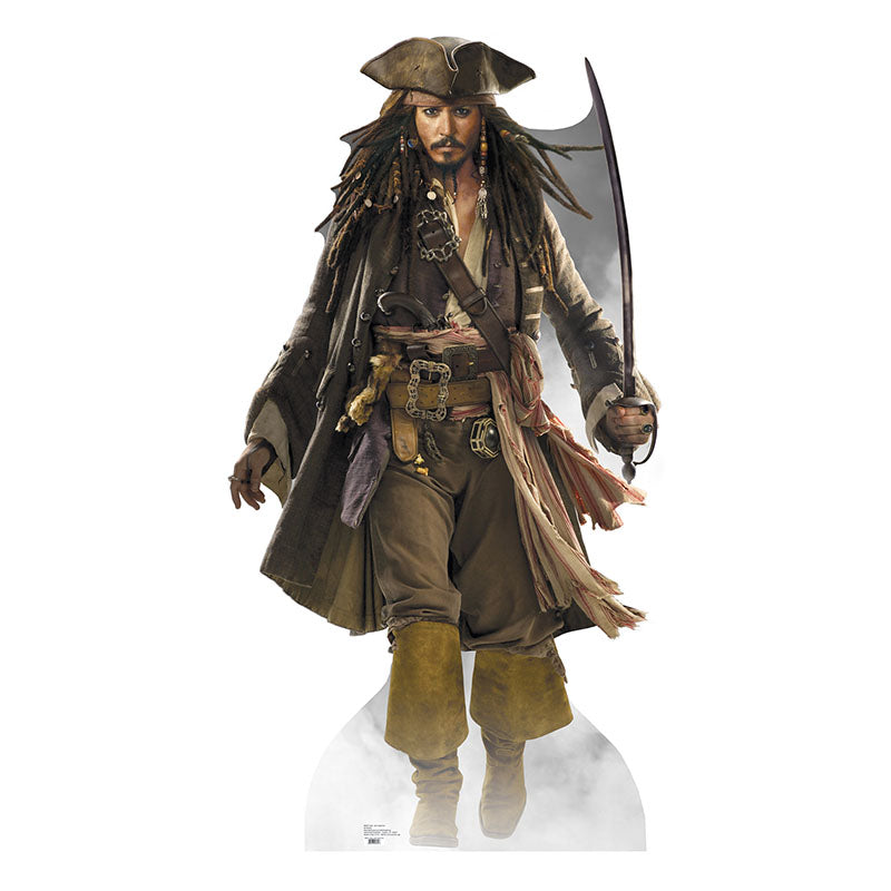 JACK SPARROW "Pirates of the Caribbean" Lifesize Cardboard Cutout Standup Standee - Front