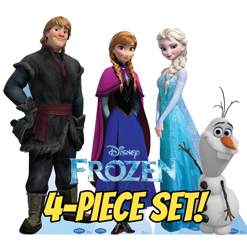 FROZEN 4-PIECE SET "Frozen" Cardboard Cutout Standups / Standees