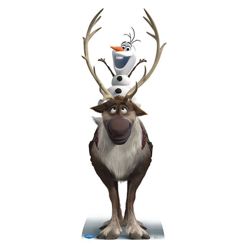 SVEN & OLAF "Frozen" Lifesize Cardboard Cutout Standup Standee - Front