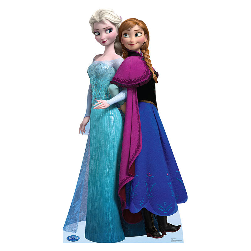 ANNA & ELSA "Frozen" Lifesize Cardboard Cutout Standup Standee - Front