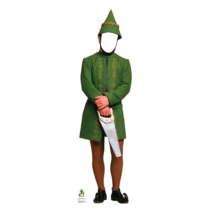 MALE ELF STAND-IN "Elf" Lifesize Cardboard Cutout Standup Standee - Front