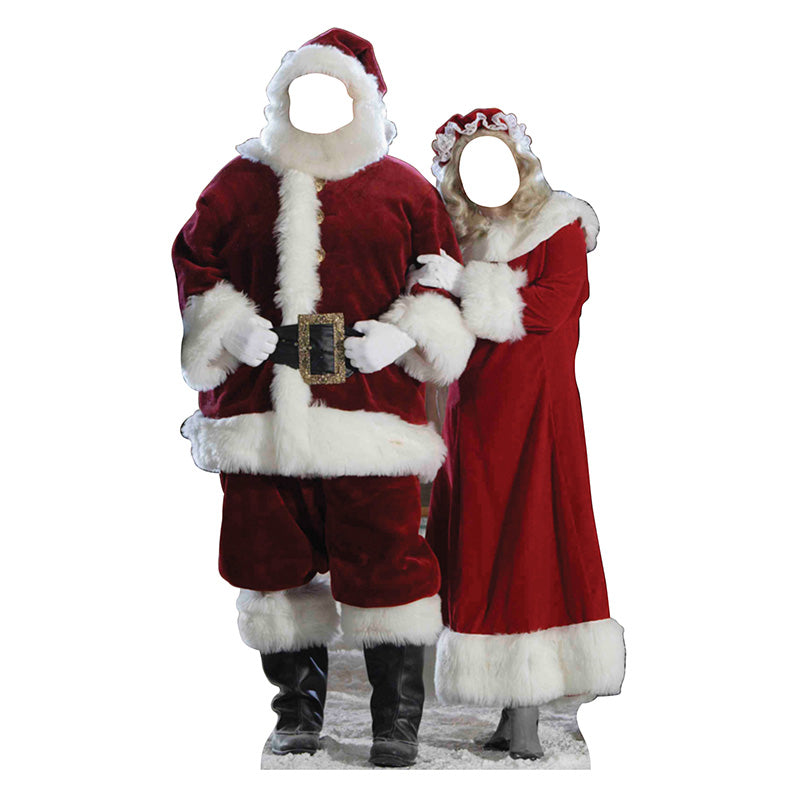 MR. AND MRS. CLAUS STAND-IN Lifesize Cardboard Cutout Standup Standee - Front