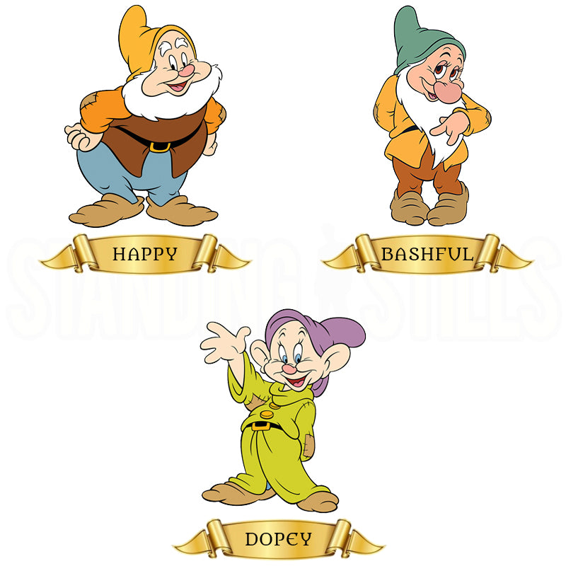 DWARFS 7-PIECE SET Snow White and the Seven Dwarfs Cardboard Cutout ...