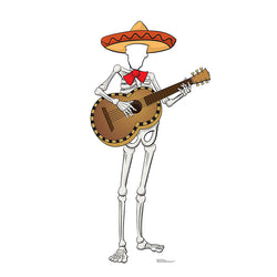 MARIACHI SKELETON STAND-IN Lifesize Cardboard Cutout Standup Standee - Front