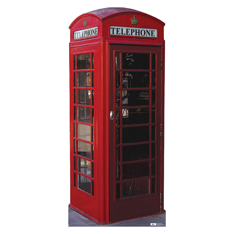ENGLISH PHONE BOOTH Lifesize Cardboard Cutout Standup Standee - Front