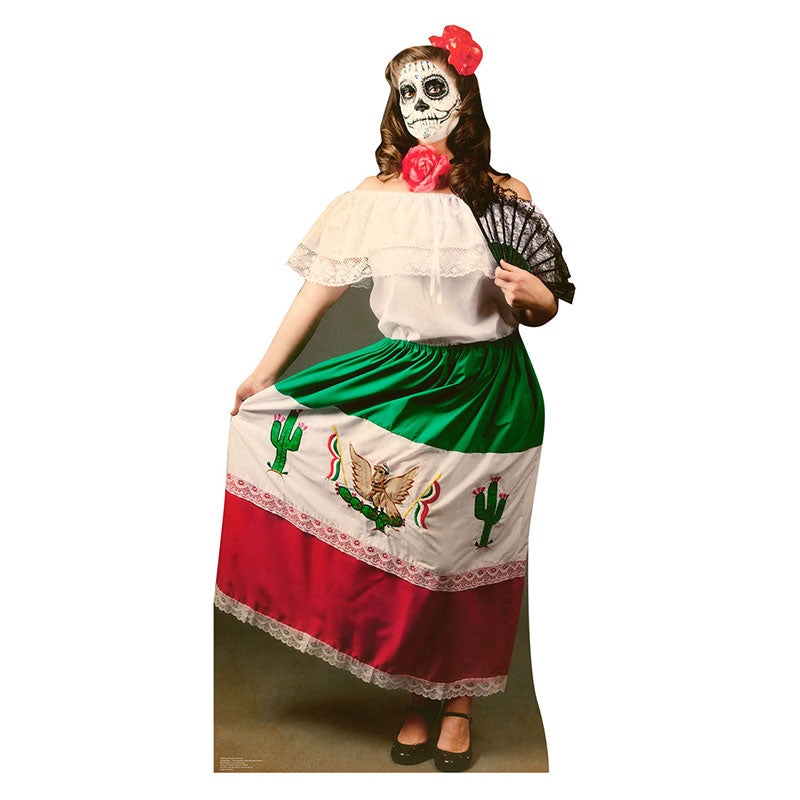 DAY OF THE DEAD WOMAN Lifesize Cardboard Cutout Standup Standee - Front