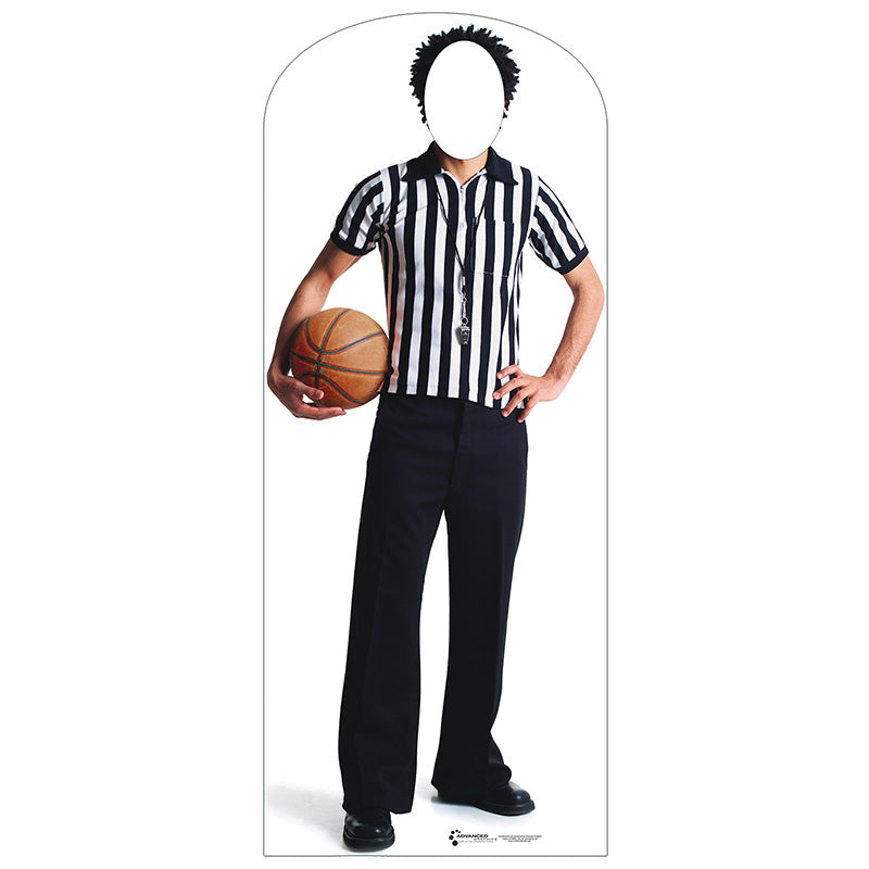 BASKETBALL REFEREE STAND-IN Lifesize Cardboard Cutout Standup Standee - Front
