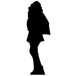 FEMALE SUPERHERO SILHOUETTE Lifesize Cardboard Cutout Standup Standee - Front