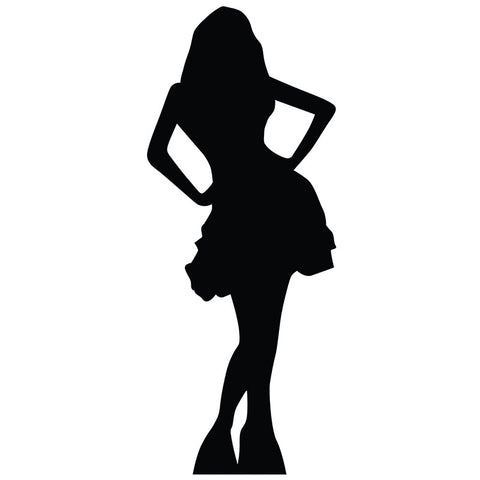 WOMAN IN SKIRT SILHOUETTE Lifesize Cardboard Cutout Standup Standee - Front