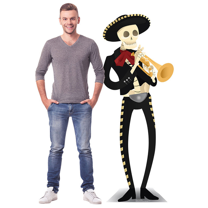 SKELETON MARIACHI Day of the Dead Lifesize Cardboard Cutout Standup Standee - Example