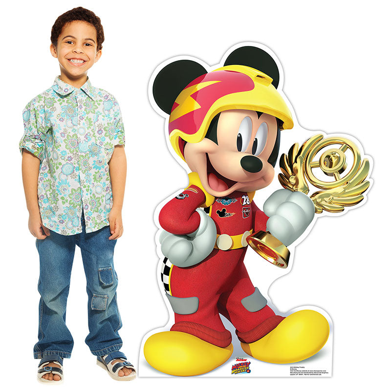 MICKY MOUSE "Mickey and the Roadster Racers" Cardboard Cutout Standup Standee - Example