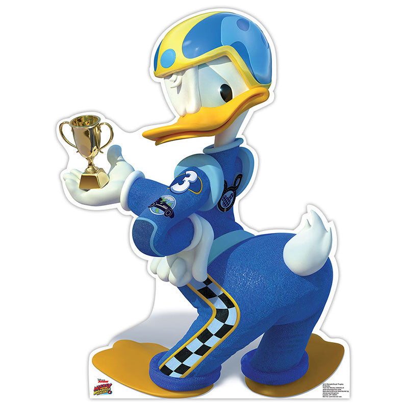 DONALD DUCK "Mickey and the Roadster Racers" Cardboard Cutout Standup Standee - Front