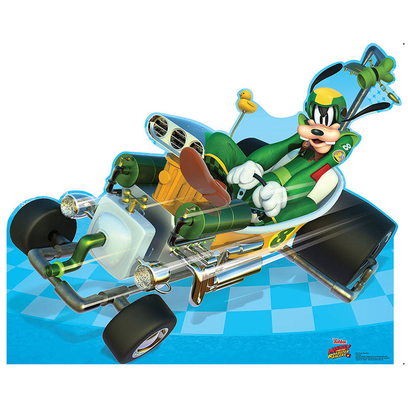 GOOFY IN CAR "Mickey and the Roadster Racers" Cardboard Cutout Standup Standee - Front