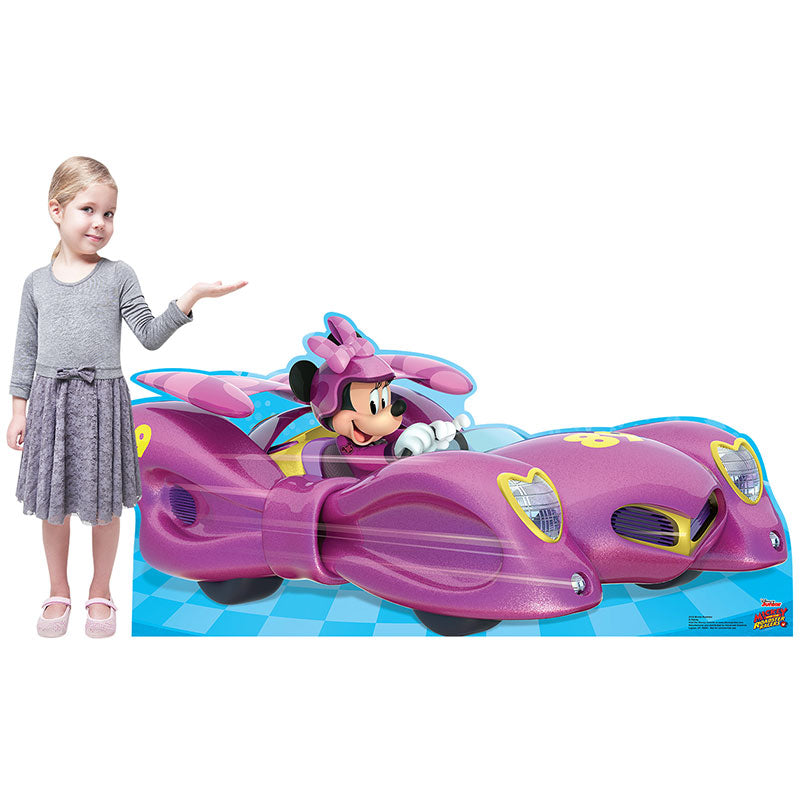 MINNIE MOUSE IN CAR "Mickey and the Roadster Racers" Cardboard Cutout Standup Standee - Example