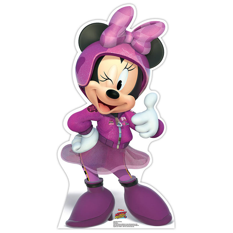 MINNIE MOUSE "Mickey and the Roadster Racers" Cardboard Cutout Standup Standee - Front