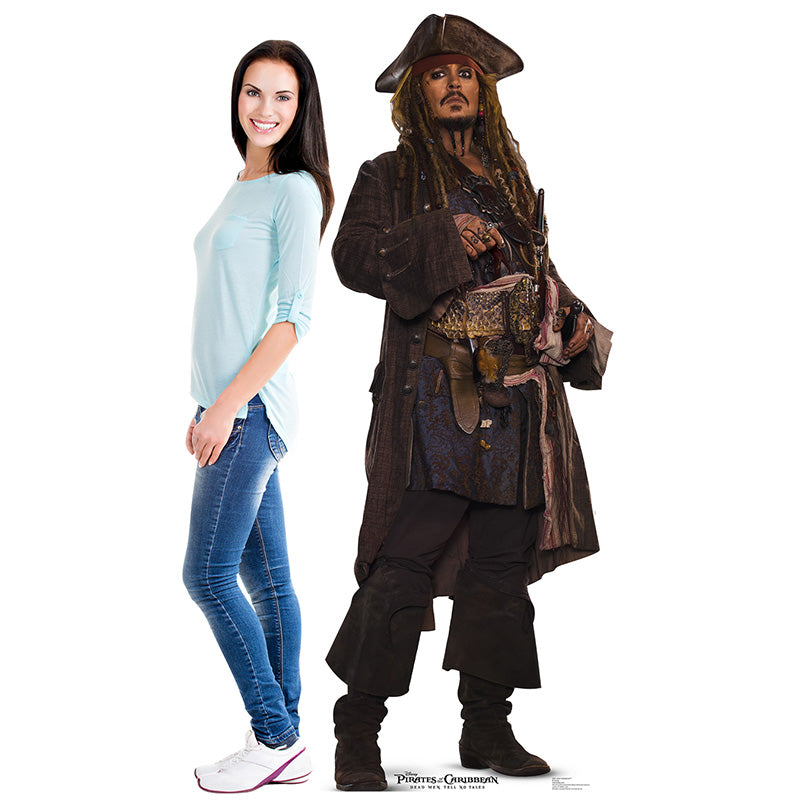 CAPTAIN JACK SPARROW "Pirates of the Caribbean: Dead Men Tell No Tales" Lifesize Cardboard Cutout Standup Standee - Example