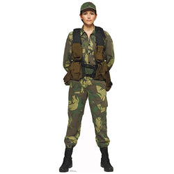 FEMALE SOLDIER Lifesize Cardboard Cutout Standup Standee - Front