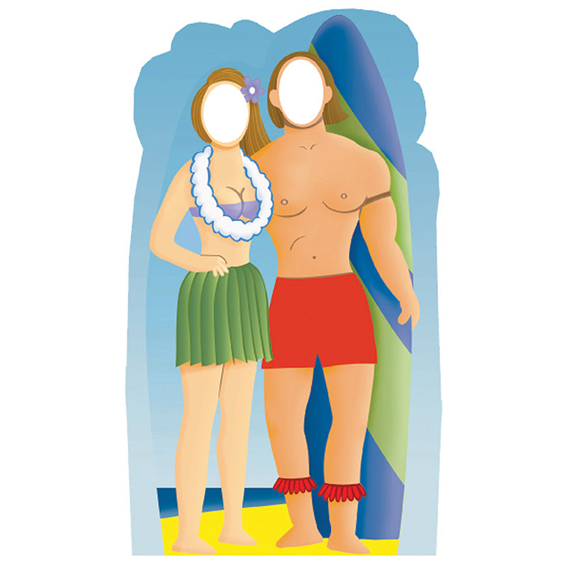 BEACH COUPLE STAND-IN Lifesize Cardboard Cutout Standup Standee - Front