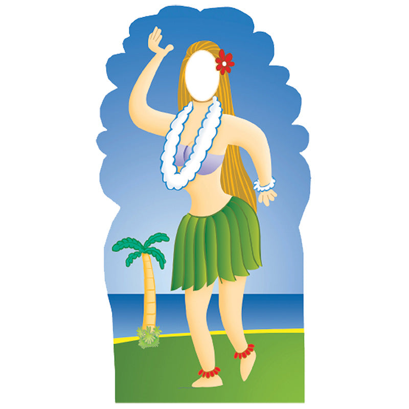 HULA GIRL STAND-IN Lifesize Cardboard Cutout Standup Standee - Front
