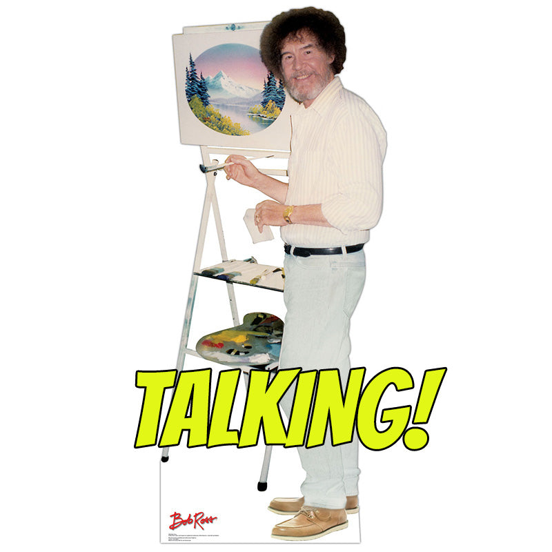 BOB ROSS TALKING "Joy of Painting" Lifesize Cardboard Cutout Standup Standee