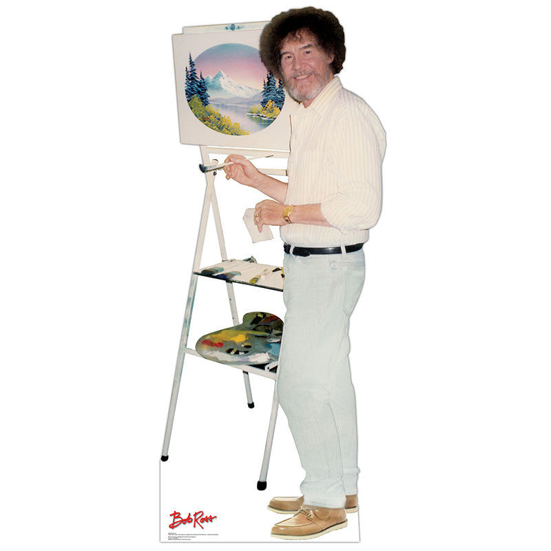 BOB ROSS TALKING "Joy of Painting" Lifesize Cardboard Cutout Standup Standee - Front
