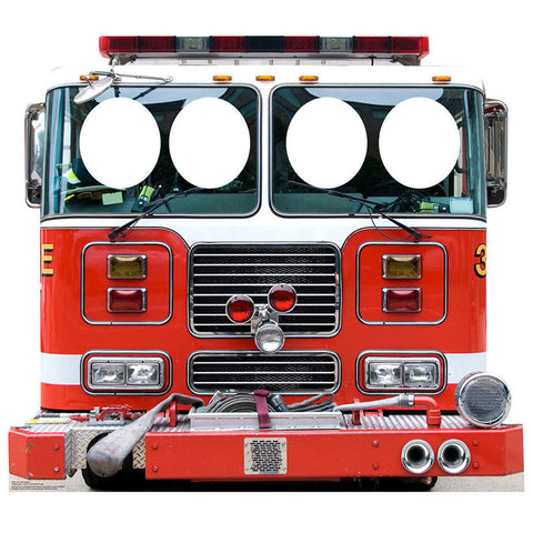 FIRE ENGINE STAND-IN Cardboard Cutout Standup Standee - Front