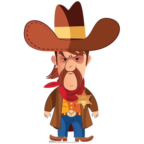 CARTOON SHERIFF Cardboard Cutout Standup Standee - Front