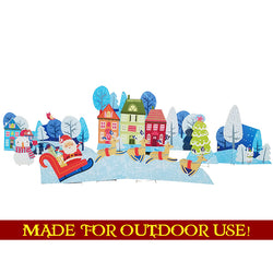 CHRISTMAS VILLAGE Set of Plastic Outside Standups Standees