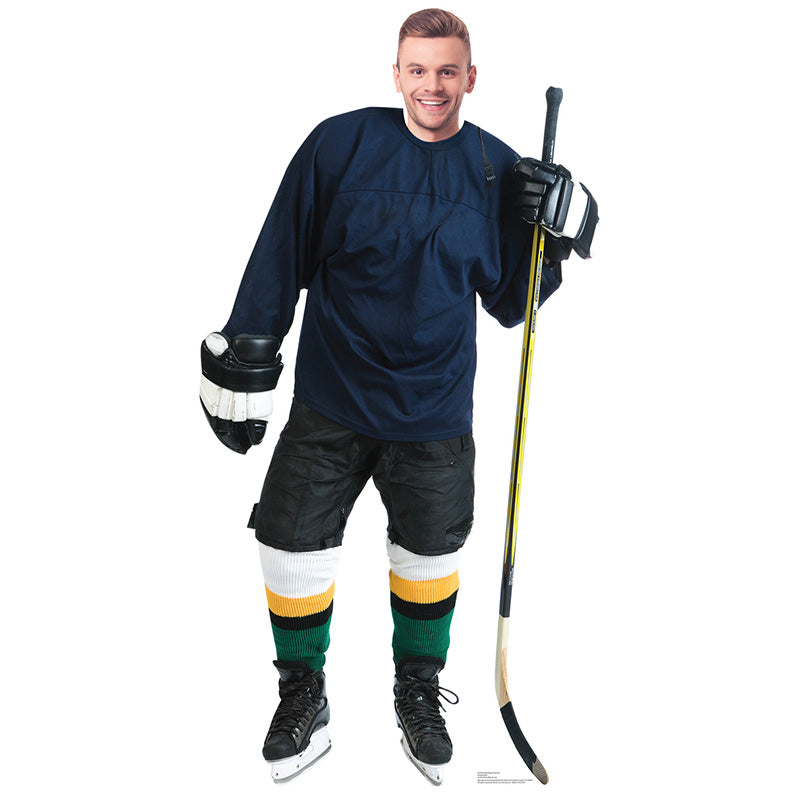 HOCKEY PLAYER STAND-IN Lifesize Cardboard Cutout Standup Standee - Example