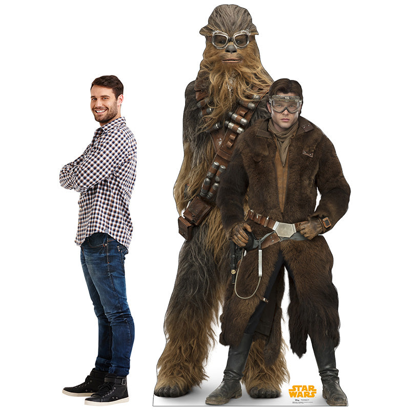 HAN SOLO & CHEWBACCA "Solo: A Star Wars Story" Lifesize Cardboard Cutout Standup Standee - Example