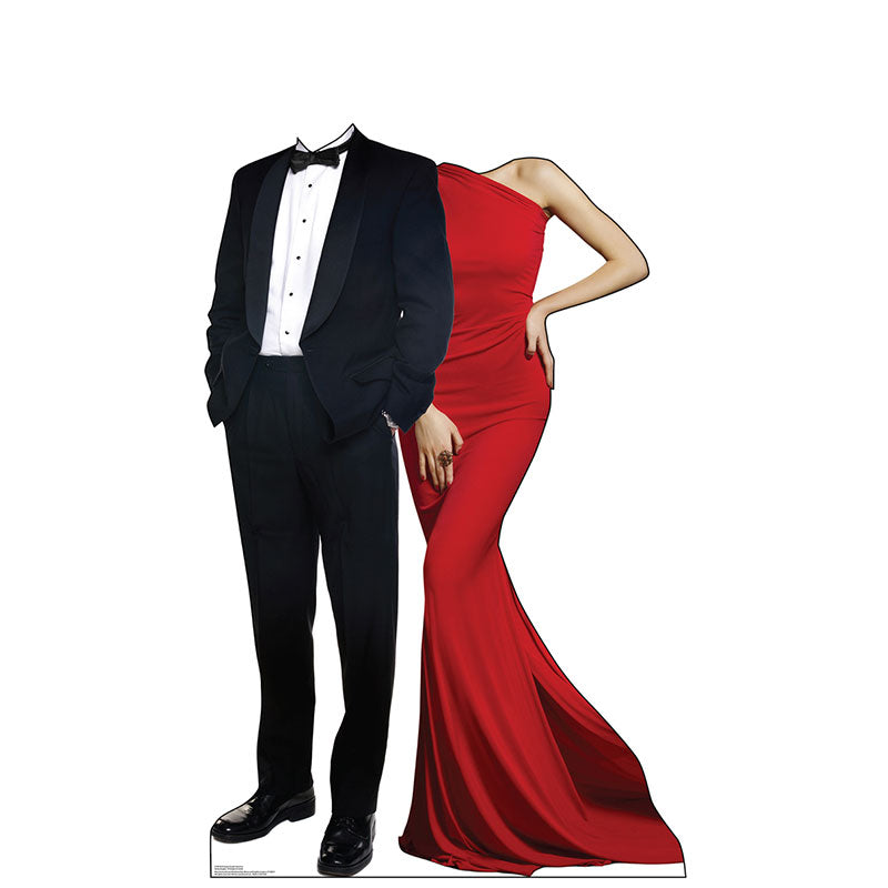 RED CARPET COUPLE STAND-IN Lifesize Cardboard Cutout Standup Standee - Front