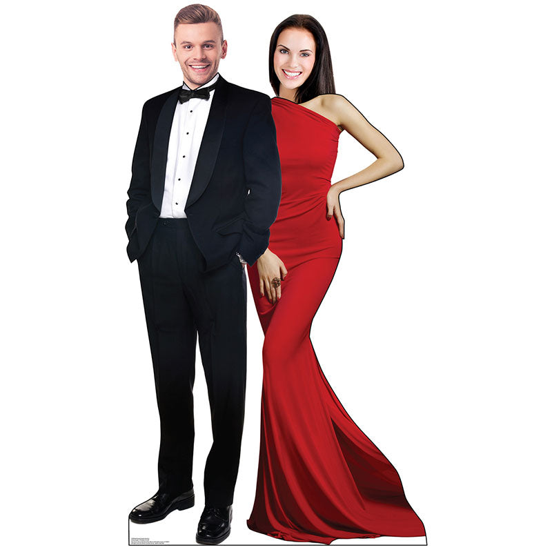 RED CARPET COUPLE STAND-IN Lifesize Cardboard Cutout Standup Standee - Example